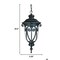 Homeroots 20.5 x 9.38 x 9.38 in. Naples 1-Light Matte Black Hanging Light 397968 - alternate 4